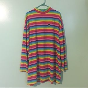 NWT Lazy Oaf Rainbow Long Sleeve Top